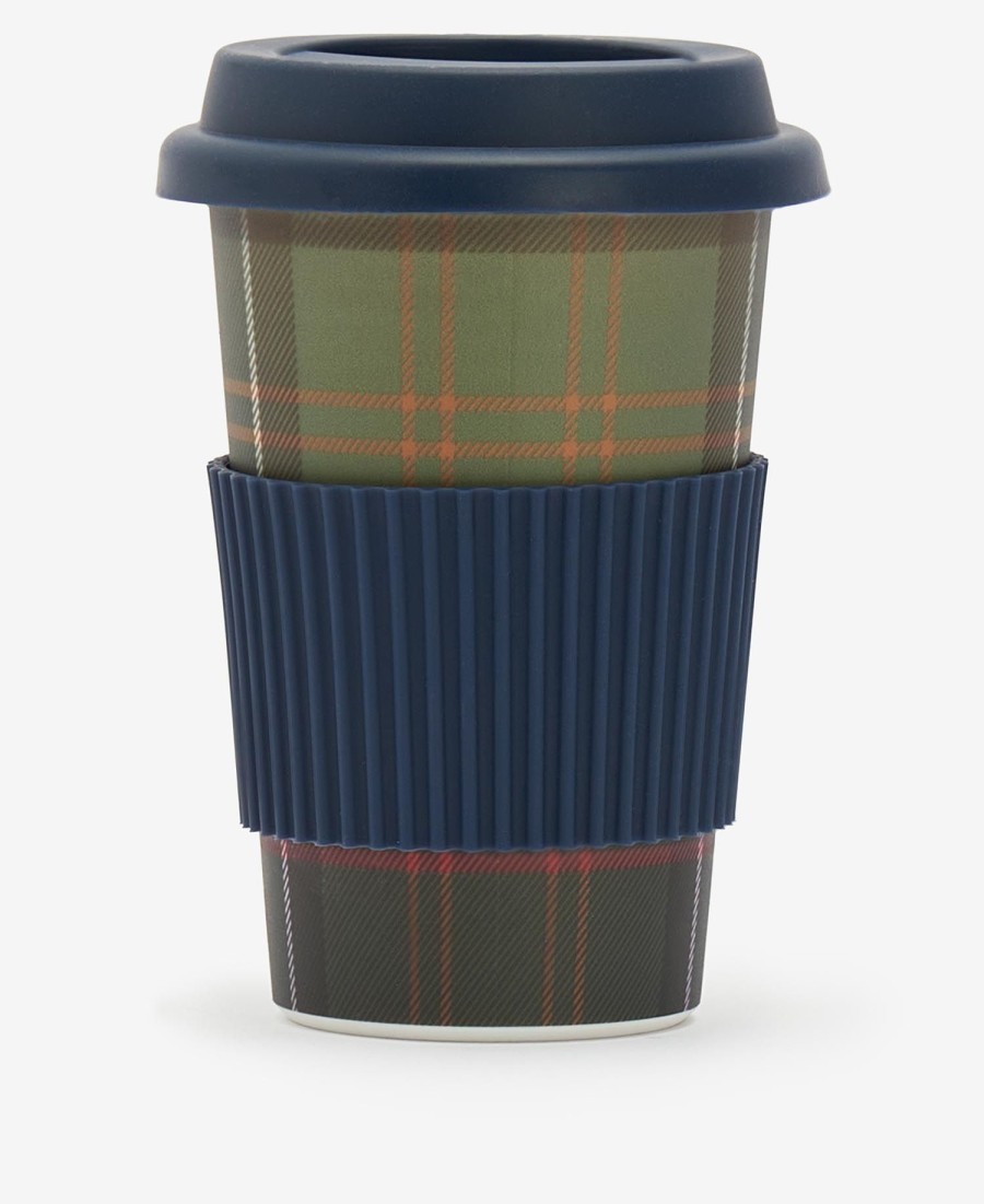 caneca de viagem xadrez reutilizável
