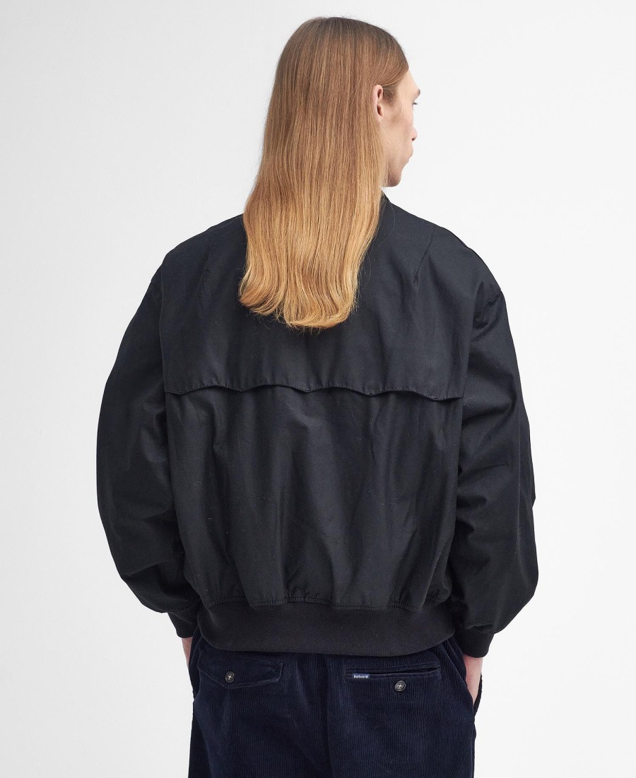jaqueta harrington encerada barbour x baracuta ma-1