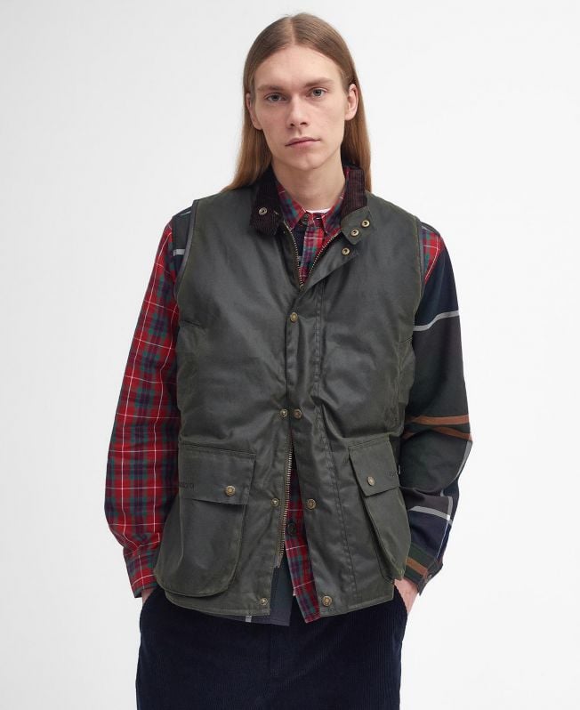 colete encerado oversized barbour x baracuta