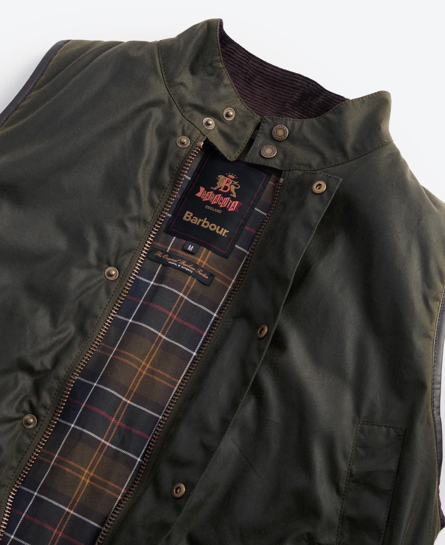 colete encerado oversized barbour x baracuta
