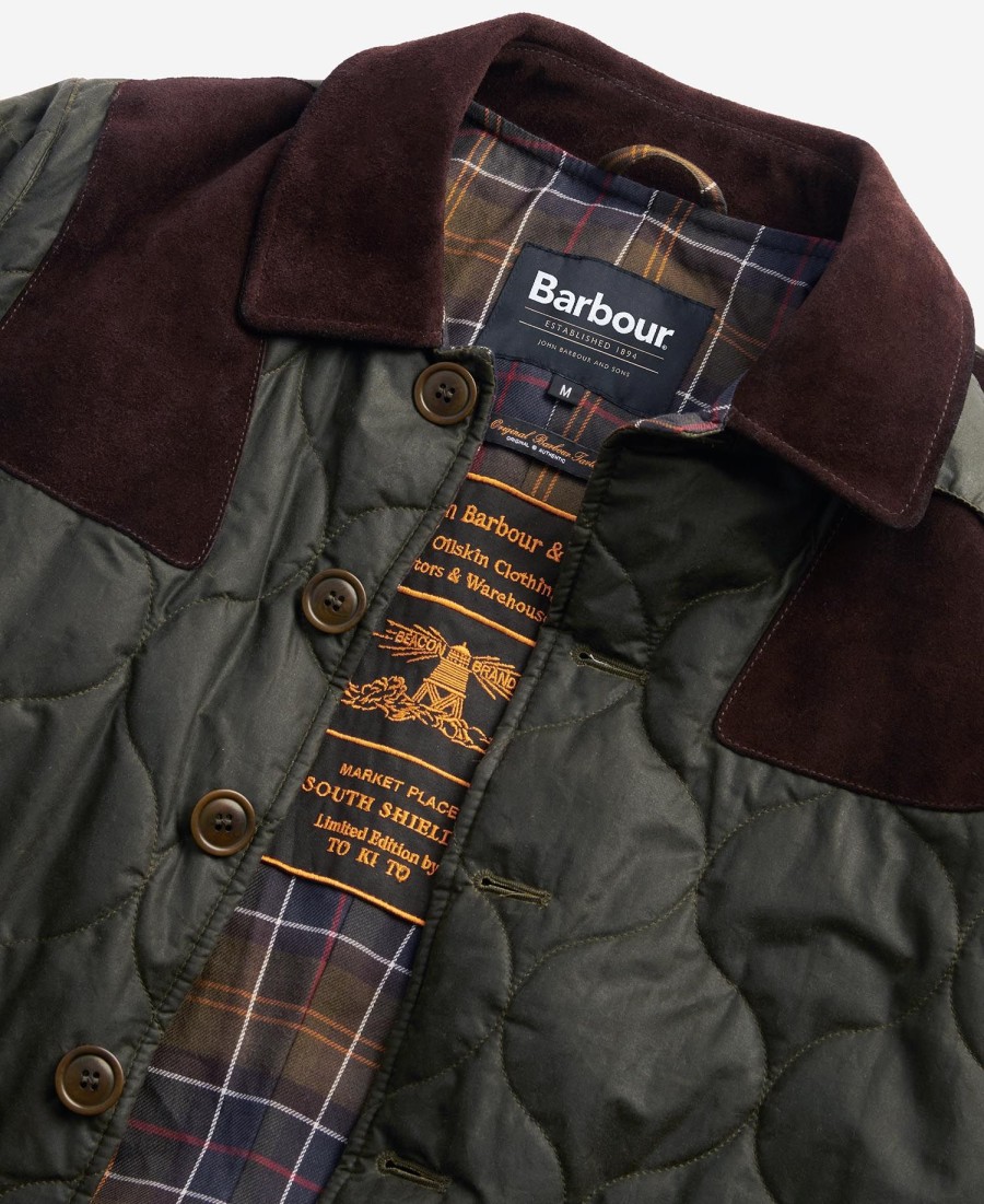 jaqueta barbour x to ki to quilted wax