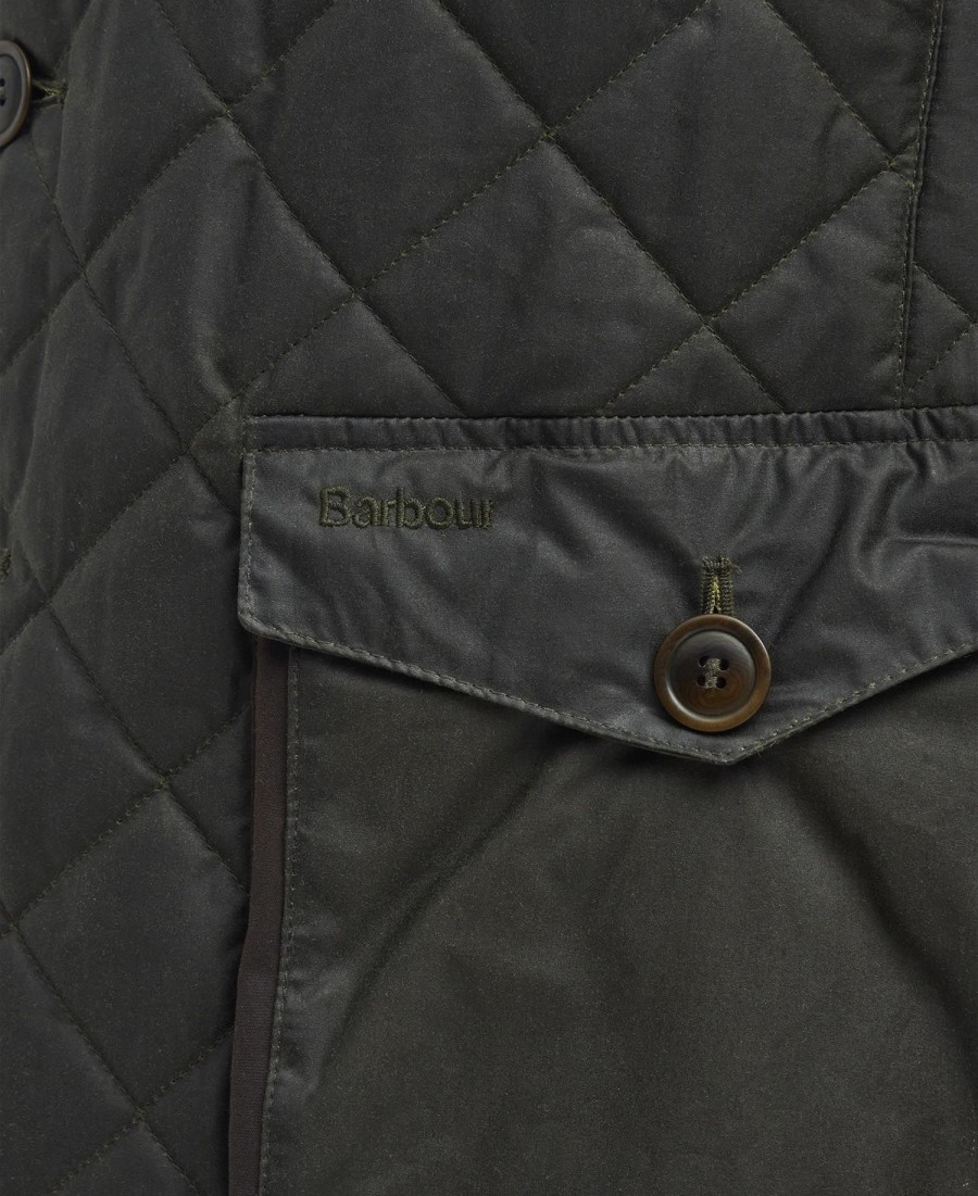jaqueta barbour x to ki to driving acolchoada em cera