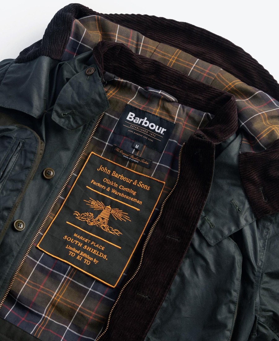 jaqueta barbour x to ki to outland wax