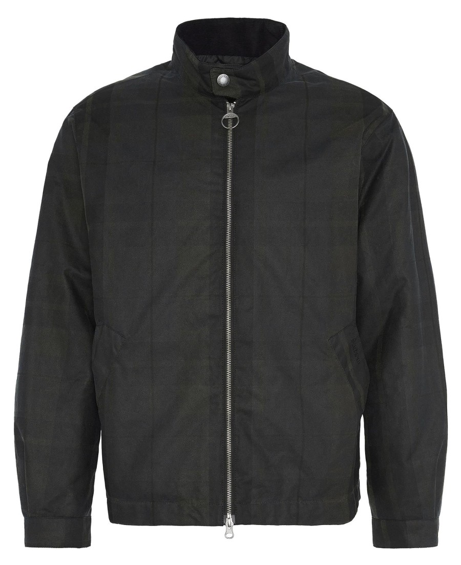 jaqueta harrington check wax