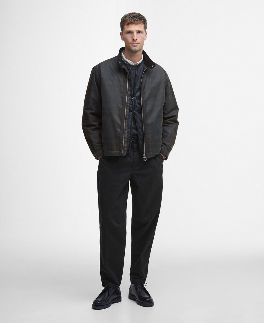 jaqueta harrington check wax