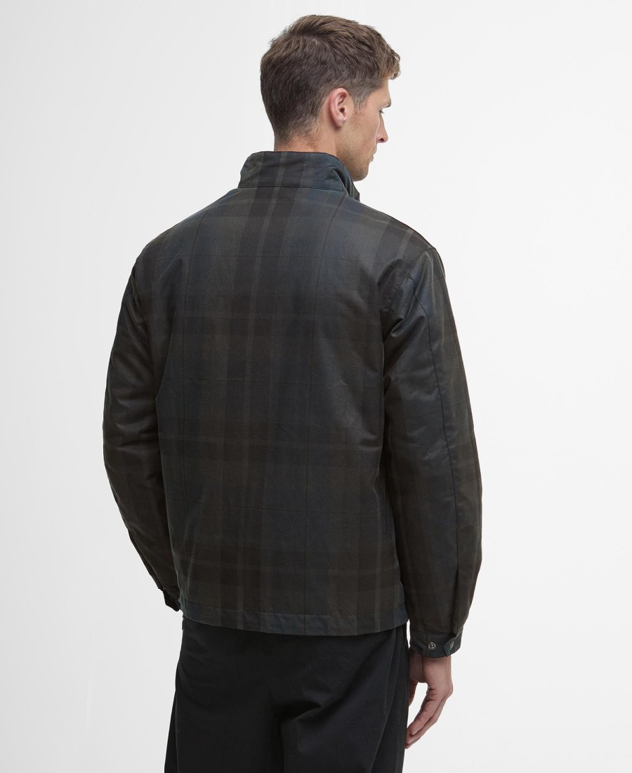 jaqueta harrington check wax