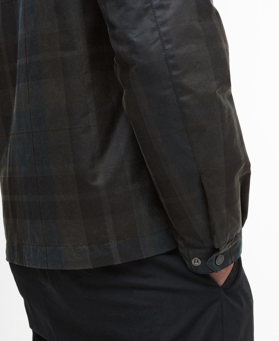 jaqueta harrington check wax