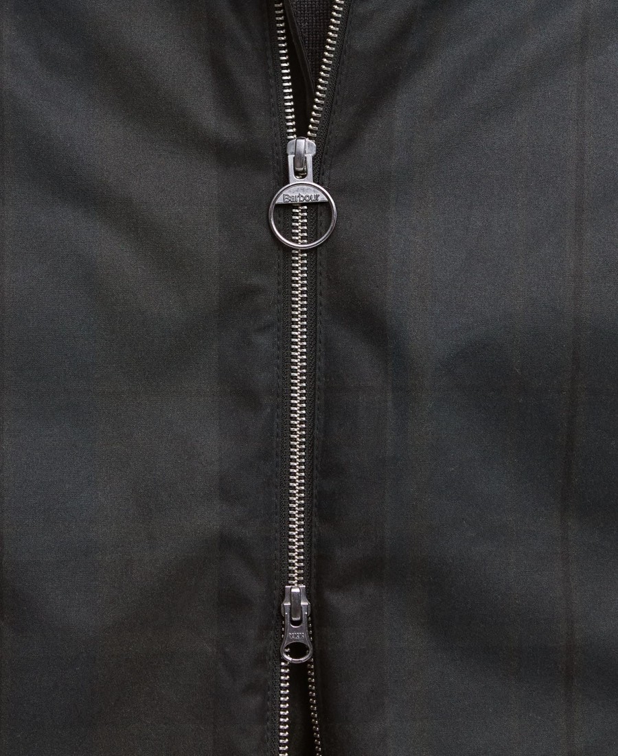 jaqueta harrington check wax