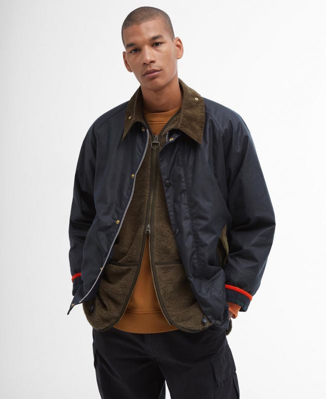 jaqueta barbour x flower mountain oversized wax