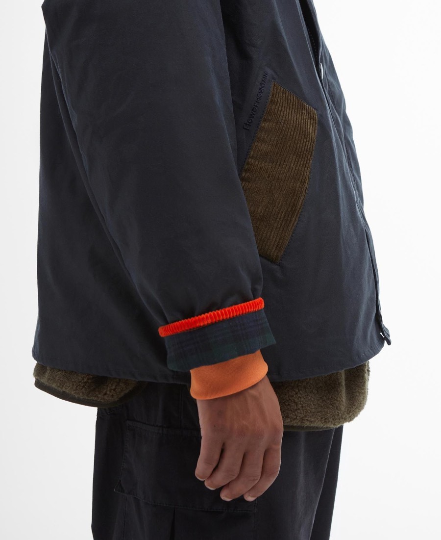 jaqueta barbour x flower mountain oversized wax