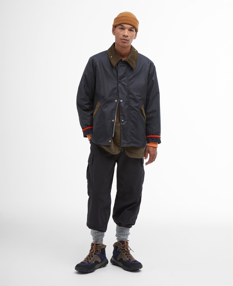 jaqueta barbour x flower mountain oversized wax
