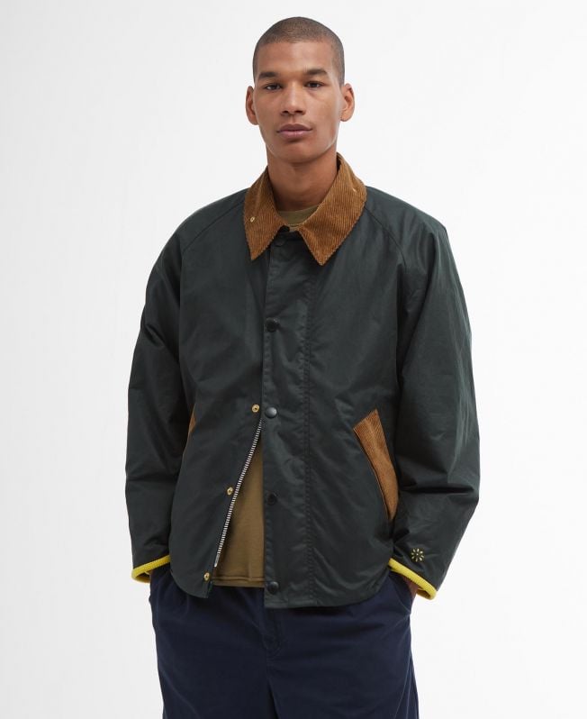jaqueta barbour x flower mountain oversized wax