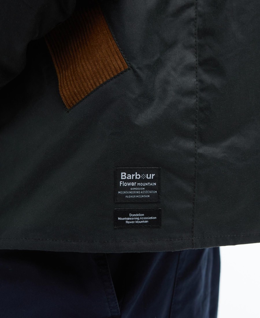 jaqueta barbour x flower mountain oversized wax