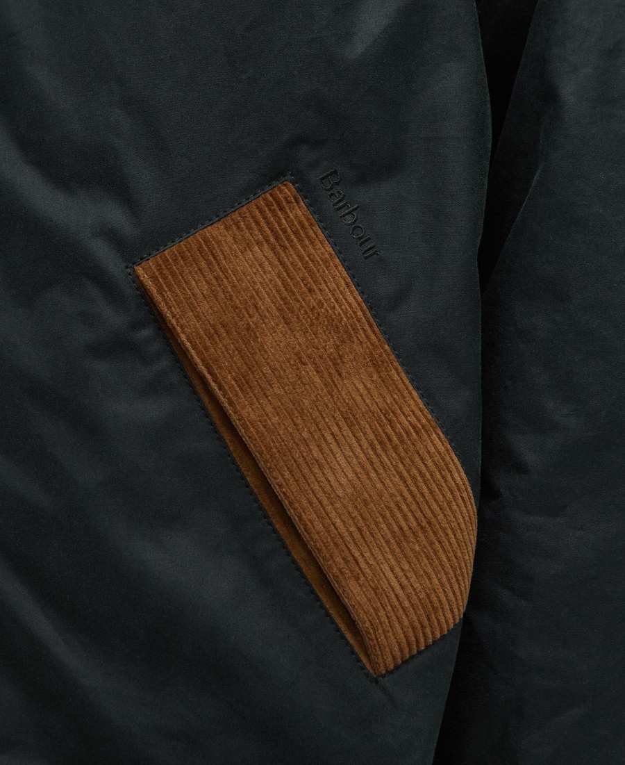 jaqueta barbour x flower mountain oversized wax