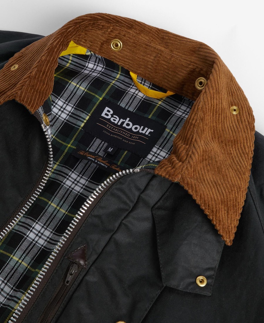 jaqueta barbour x flower mountain oversized wax