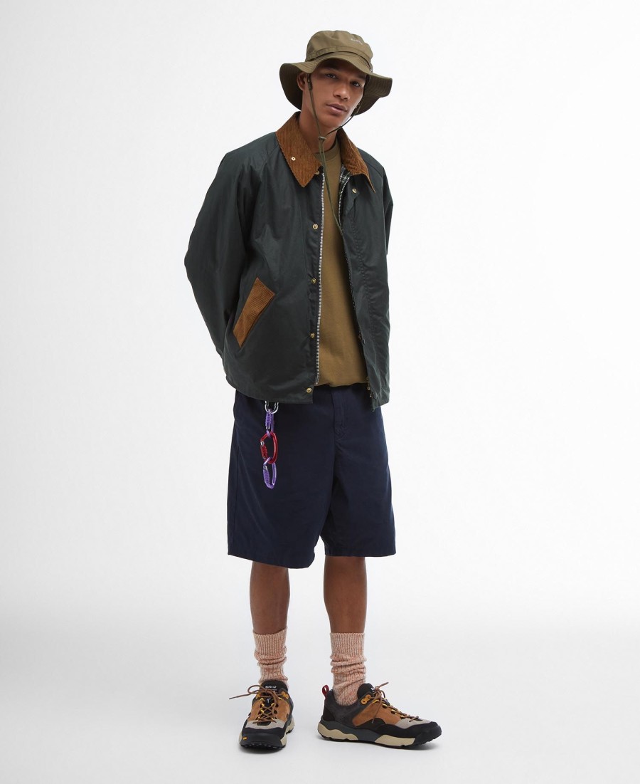 jaqueta barbour x flower mountain oversized wax