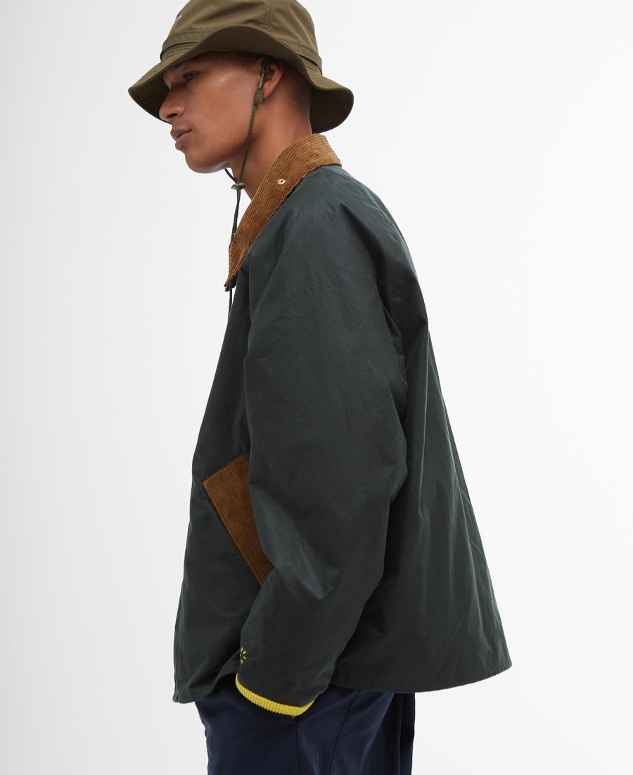 jaqueta barbour x flower mountain oversized wax