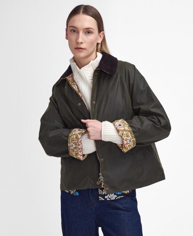 jaqueta barbour x william morris gallery rendall wax