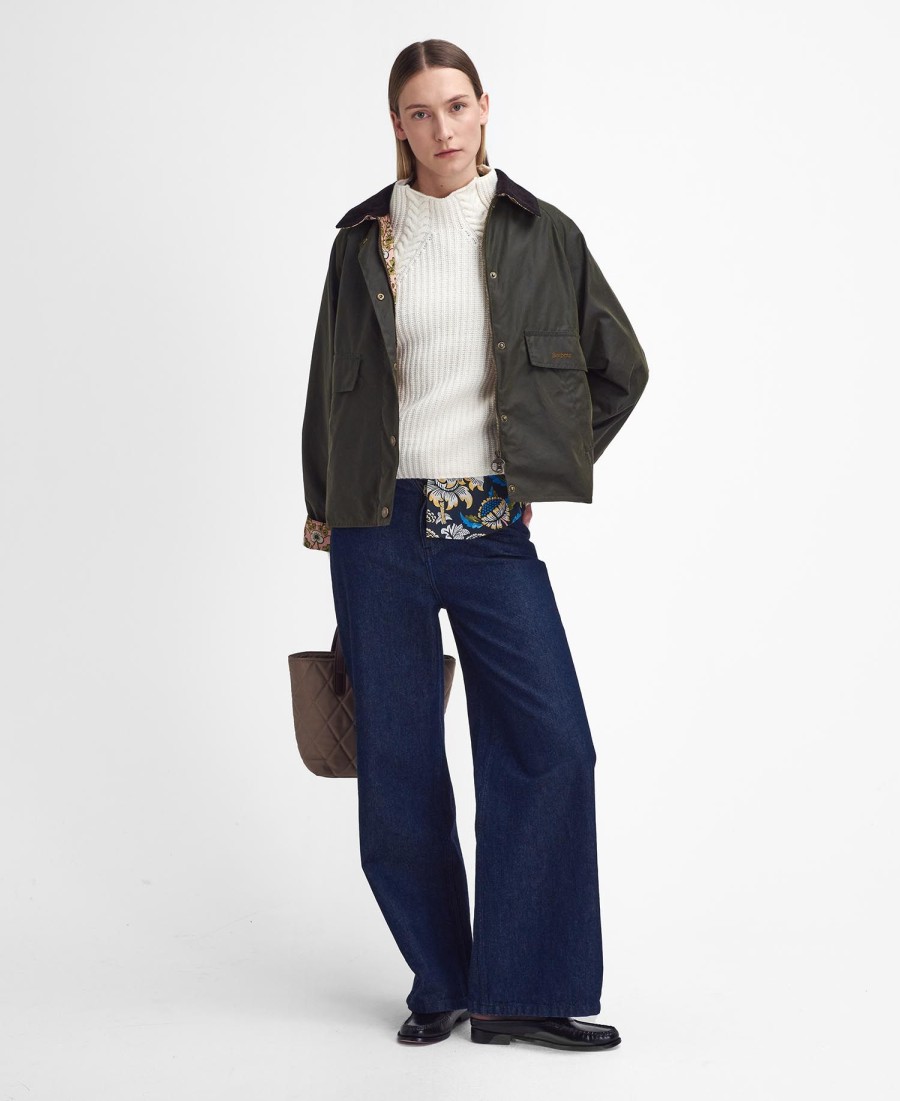 jaqueta barbour x william morris gallery rendall wax