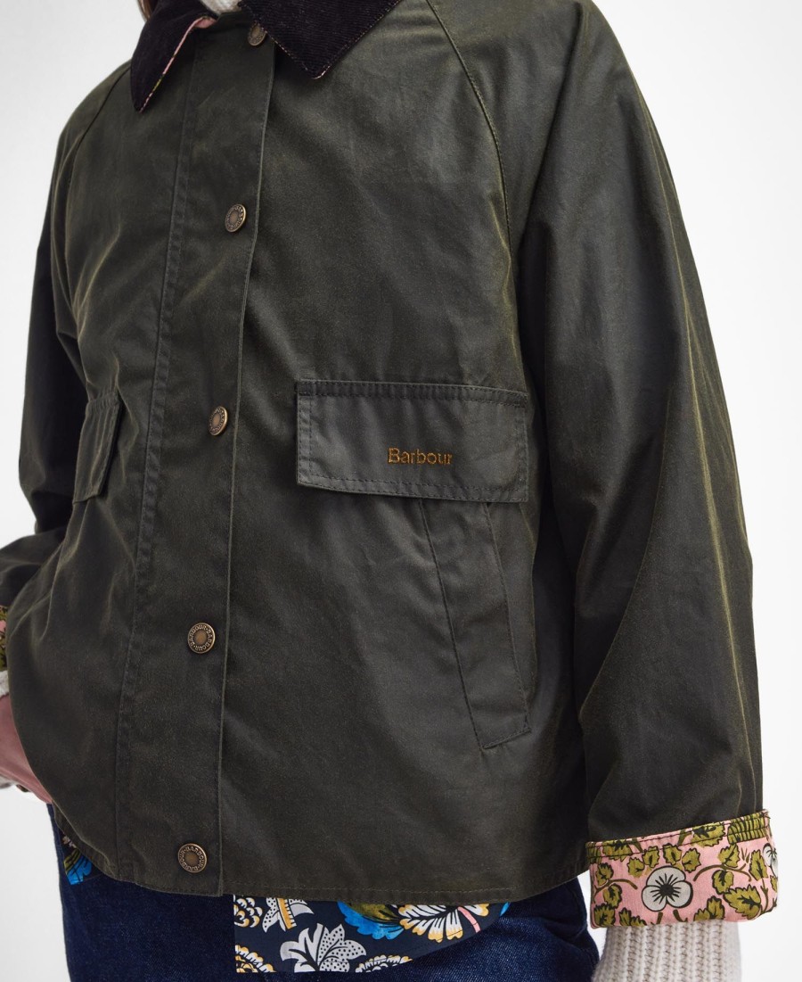 jaqueta barbour x william morris gallery rendall wax