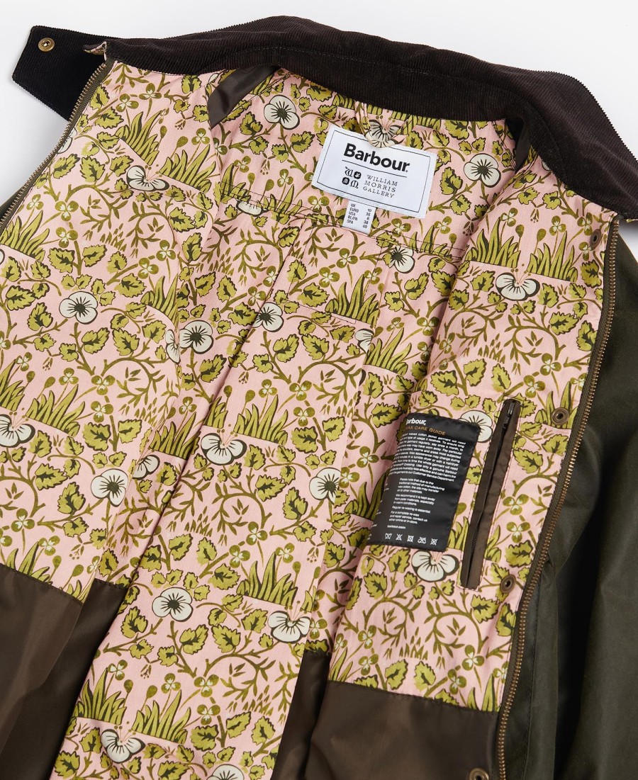 jaqueta barbour x william morris gallery rendall wax