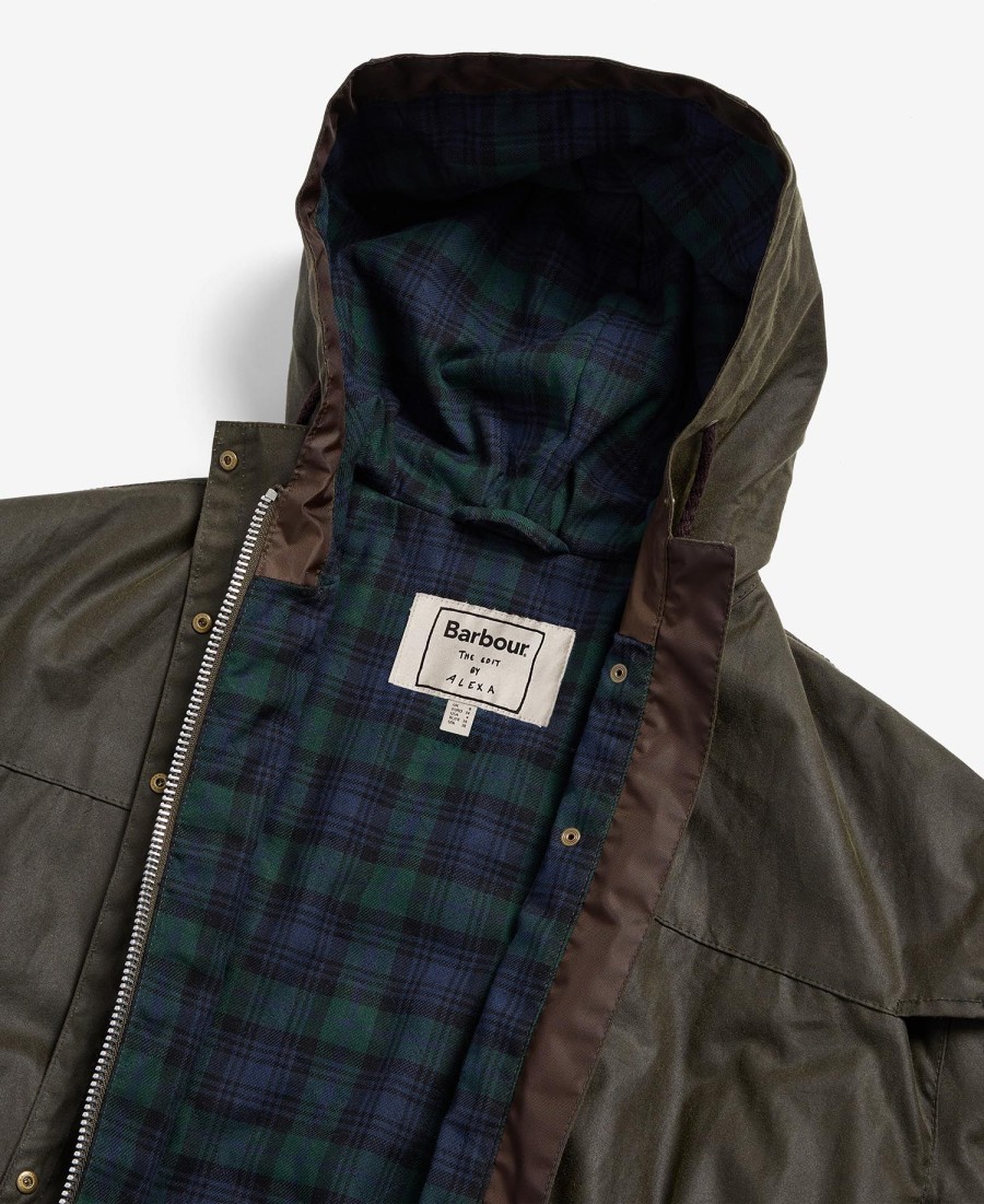 barbour the edit by alexa liam waxed parka