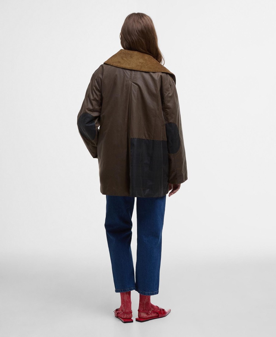 casaco encerado barbour x ganni